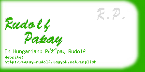 rudolf papay business card